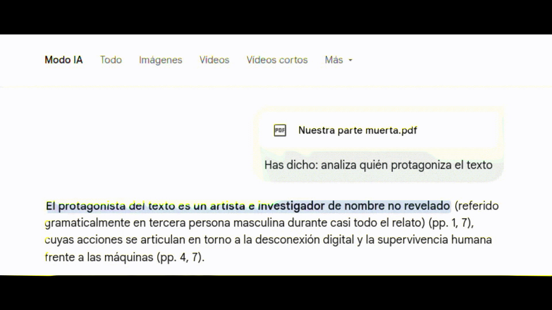 fallos en modelo Gemini de Google provocados al leer Nuestra parte muerta, de Antonio Palacios Rojo